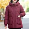 Большие размеры XL-5XL для женщин среднего возраста, зимние пальто с капюшоном, короткие парки, элегантные свободные, толстые, теплые, верхняя одежда, женские куртки