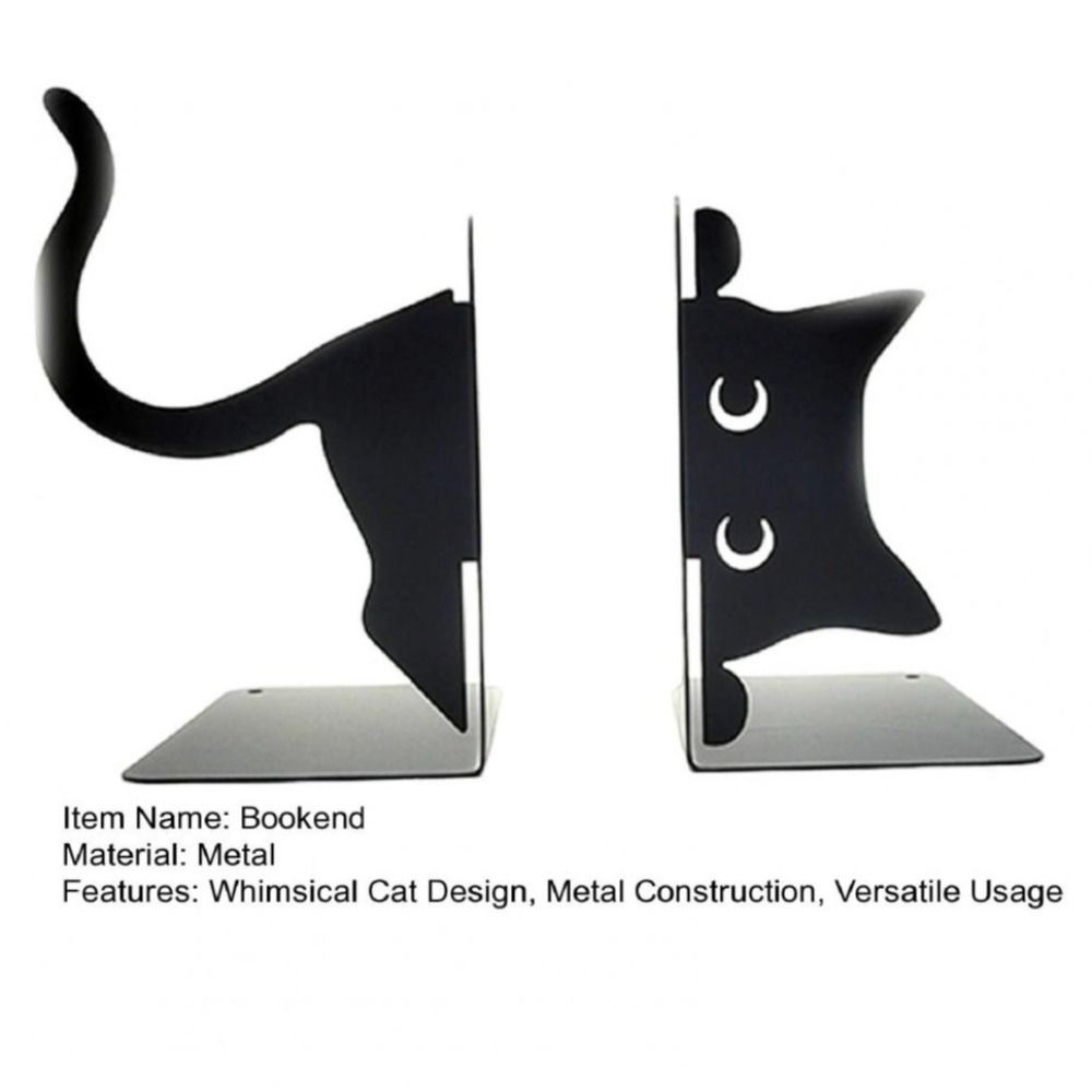 Подставки для книг с закругленными краями, мультяшные кошачьи подставки для книг, креативные металлические подставки для книг, для дома