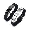 Fashion Christian Bible Stainless Steel Bracelet Bangle Engraved Cross Scripture Psalm Couple Bracelets Religious Jewelry for Men and Women