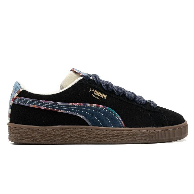 Puma Замшевые унисекс низкие кеды для скейтбординга черные 399021-01