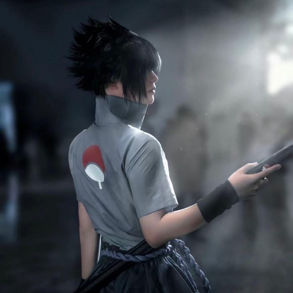 Аниме Учиха Саске Косплей Костюм Haut Pantalon ceinture Cos Convention cadeau Adulte Версия унисекс