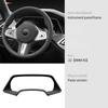 Italy Super Suede Cover For BMW X5 X6 G05 G06 G07 Car Speedometer Dashboard Trim Frame Flannel Decoration Internal Accessories