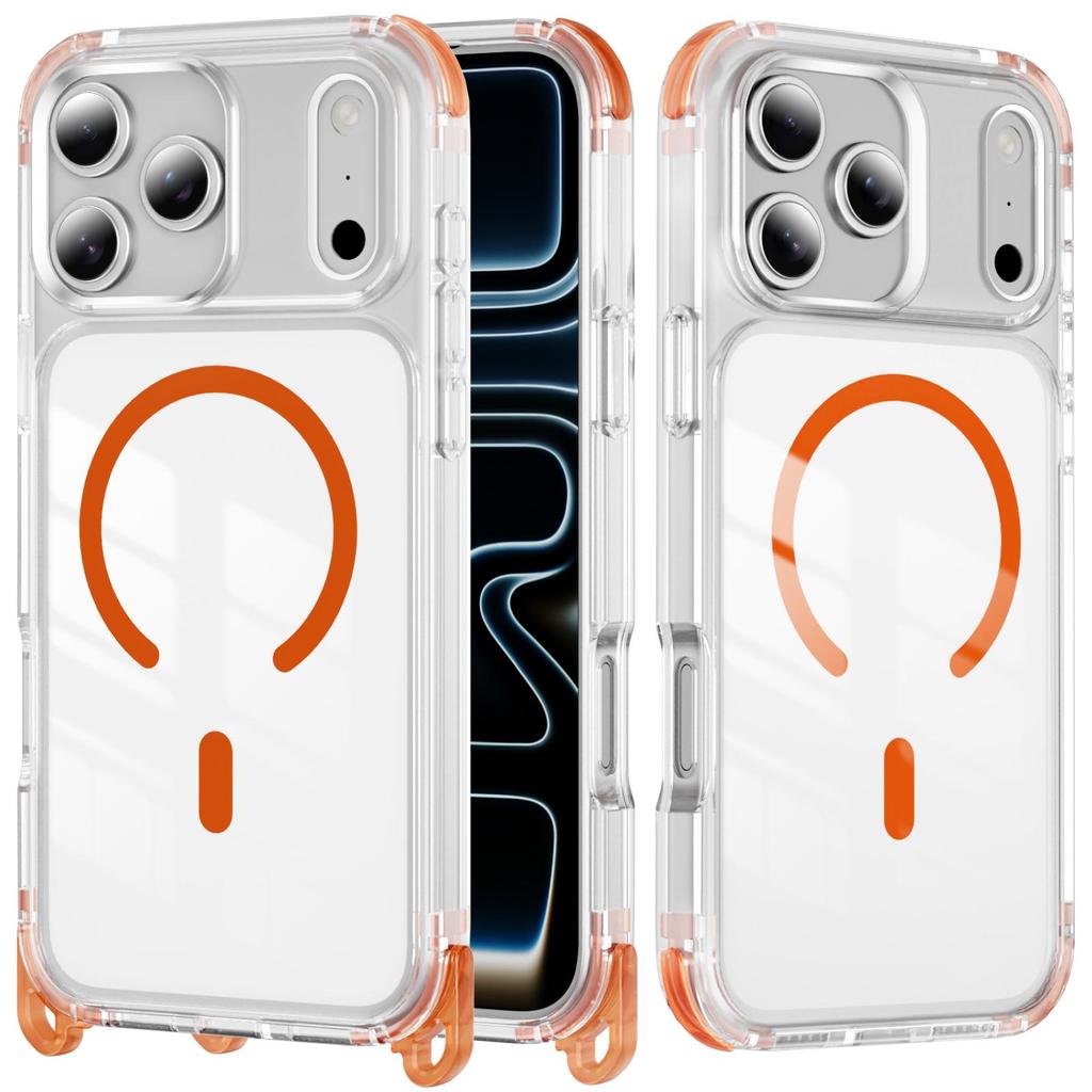 iPhone 18 Pro Max Высокопрозрачный Магнитный Чехол с Защитой Углов от Падений