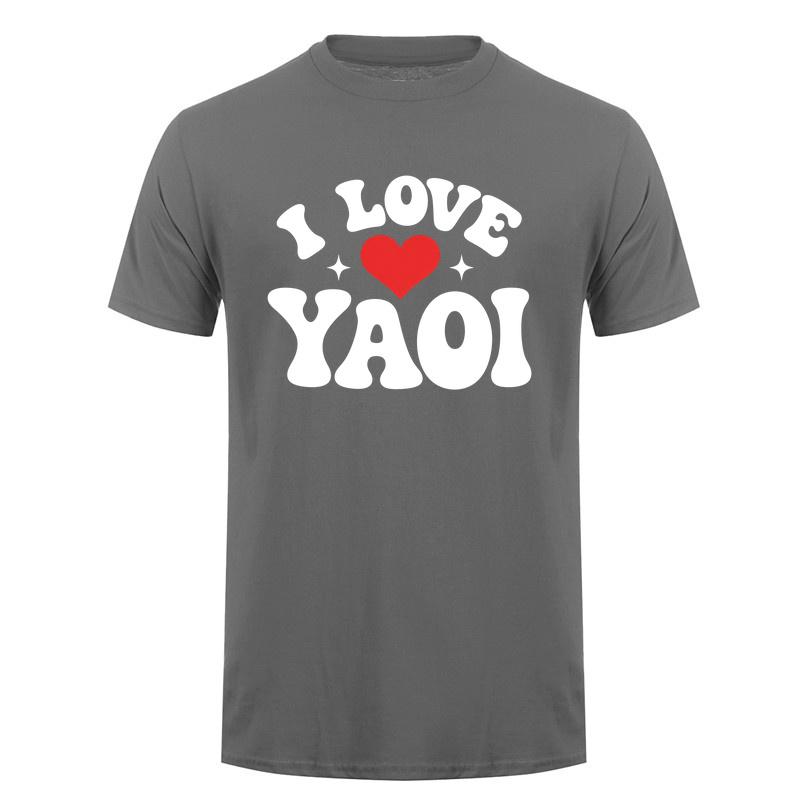 Cool I Love Yaoi T Shirt Funny Heart Anime Unisexga Boys Love Fan Gift Tshirts Short Sleeve Tee Da182