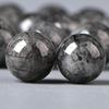 Круглые бусины из черного рутилового кварца - Натуральный кристалл для креатива, для изготовления украшений своими руками
