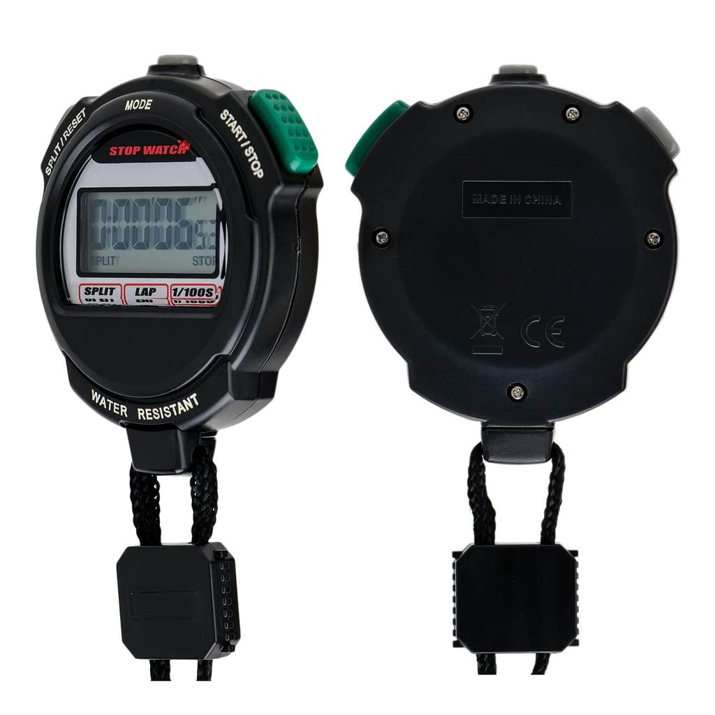 CREPHA секундомер цифровой спортивный будильник таймер обратного отсчета круга черный TEV-4013-BK