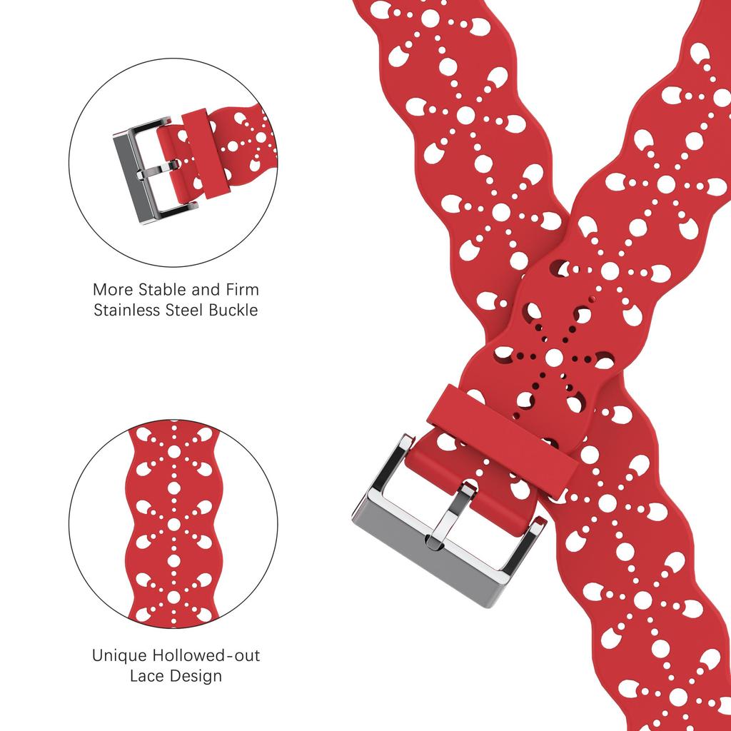 Кружевной силиконовый ремешок для Apple, ремешок для часов 49/45/41/44/42/40/38 мм, дышащий браслет для iWatch UItra 9 8 7 6 5 4 3 SE