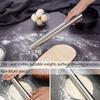 Reusable Stainless Steel Rolling Pin, Silvery Color Washable Dough Roller For Making Dumpling