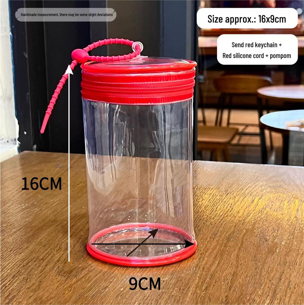 Labubu Doll Storage Bag: Transparent Dustproof Display for Winter Season