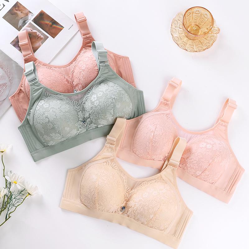Женский регулируемый бюстгальтер без стального кольца со сборками из кружева, коллекция, топ на бретелях, женское нижнее белье