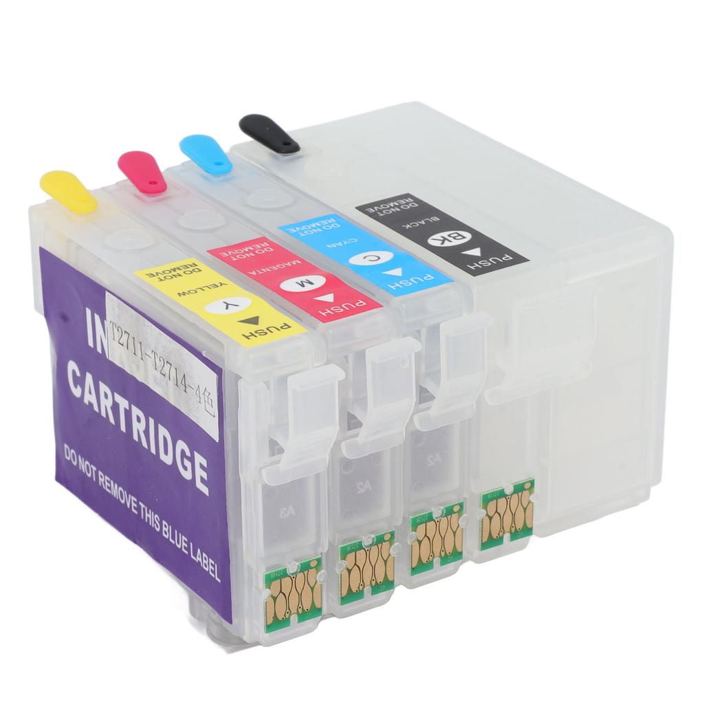 4 Colors Ink Cartridge with Permanent Chip Printer Refill Ink Box Replacement Black Cyan Magenta Yellow T252XL1 T252XL2