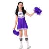 Kids Cheerleader Costume Set Girls Sports Performance Dress With Socks Pom Poms