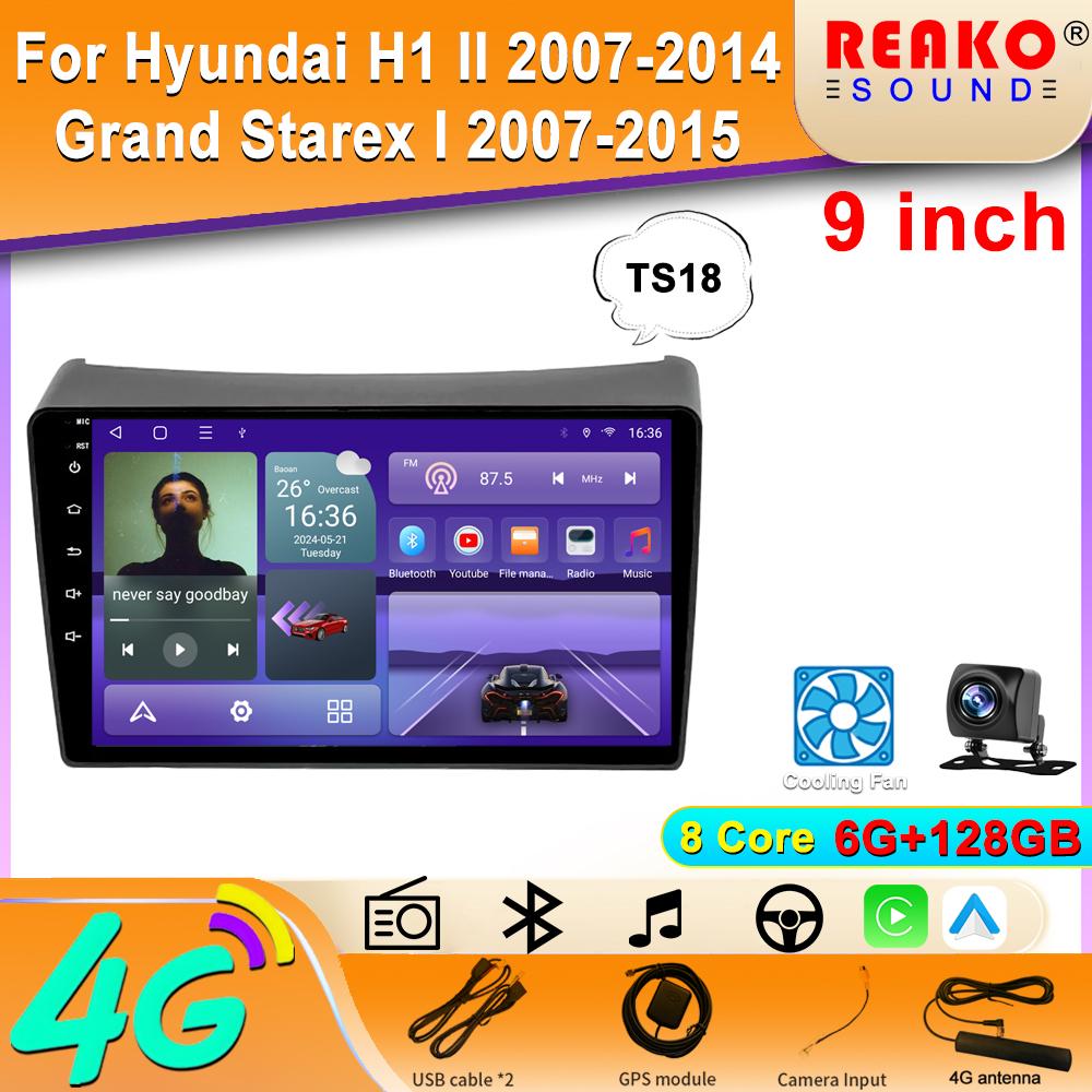 Wireless Car Stereo for Hyundai H1 II 2007-2014/Grand Starex I 2007-2015 CarPlay Android Auto IPS Touchscreen Car Radio with Backup Camera GPS