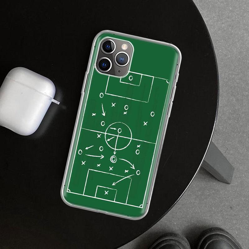 Чехол для телефона 'Футбольная тактика Время' для iPhone 11 12 13 Mini 14 15 Plus 16 Pro Max 17 Air 7 8 + SE Художественный Индивидуальный Fund