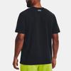 Under Armour Logo Print Crew Neck Short Sleeve T-Shirt Men Tops Black 1379110-001