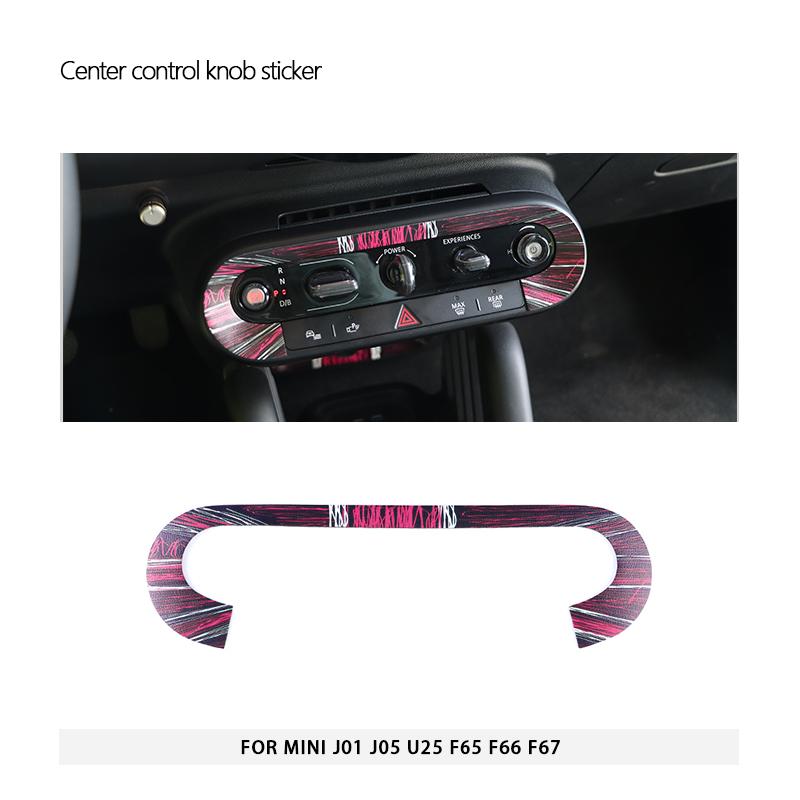 For Mini J01 J05 F65 F66 F67 U25 Countryman 2024 2025 Car Central Control Knob Panel Sticker Decoration Car Interior Accessories