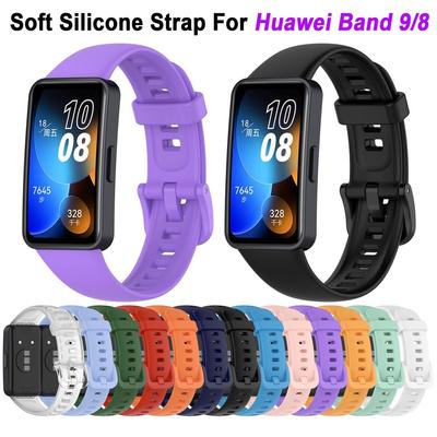 Новый Мягкий Силиконовый Ремешок Для Huawei Band 9/8 Браслет Часов Замена Спортивный Ремешок Для Huawei Band 8 Аксессуары Для Умных Часов