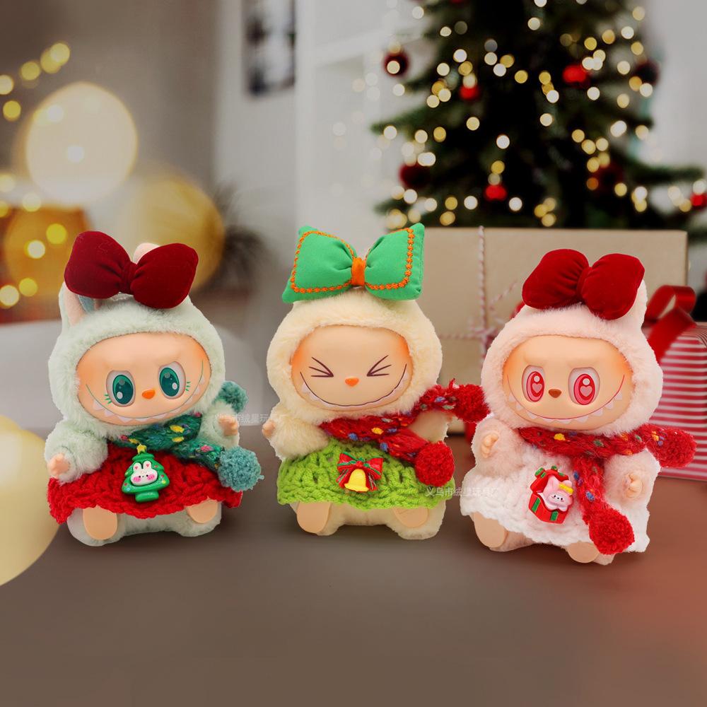 [Only Clothes] Christmas Sweater Hat Set Cartoon Vinyl Doll with Pendant Gift Plush Toy by Spot for LBB