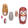 6 шт. Мультяшные русские матрешки Ручная работа Украшения Подарки детям Игрушки Предметы интерьера