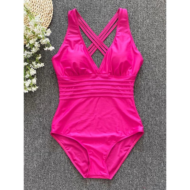 2025 V-neck Swimsuit Women One Piece Leopard Sexy Vintage Swimwear Female Bodysuit Bathers Bathing Swimming Swim Suit Beachwear