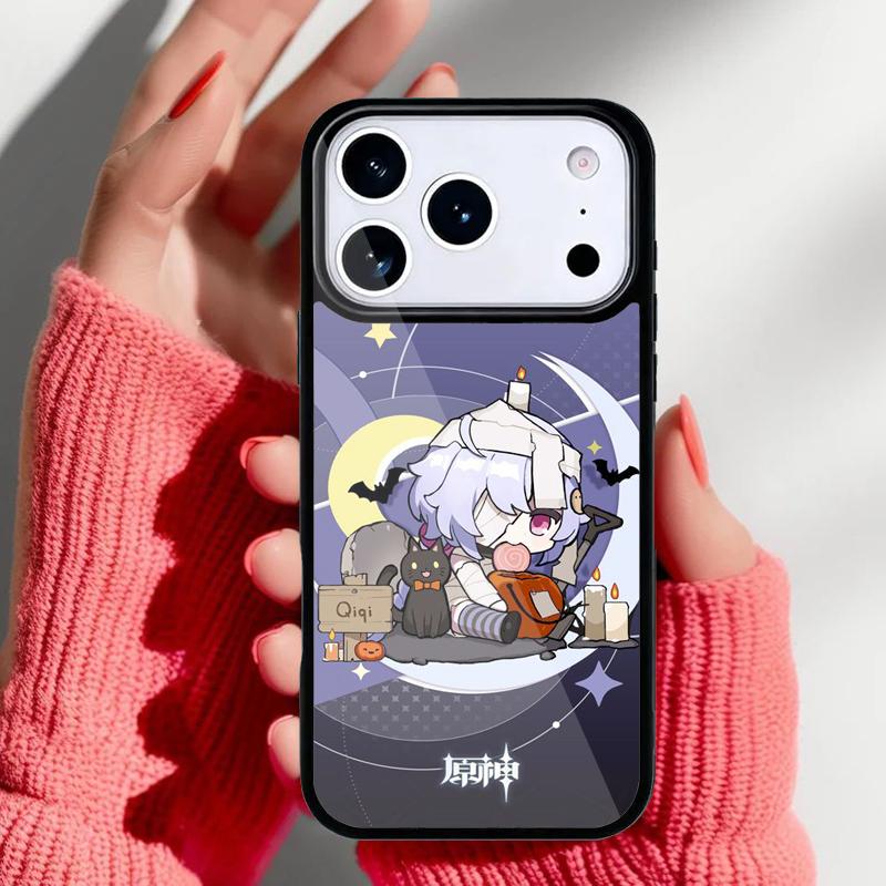 Genshin Impact Chibi Phone Case for iPhone 17 16 15 14 13 Pro Max Back Cover for 12 11 Pro Coque