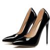 Plus 44 45 46 Luxury Shoes Super High 12cm Stiletto Heels Women's Pumps Thin Heels Pointed Toe Office Party Patent Leather Shoes