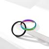 Megin D Нержавеющая сталь Титан Повседневный Простой Разноцветный Парные Кольца для Мужчин Женщин Друзья Подарок Модные Украшения Bague Anel Bagu