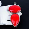 Red Coral Pendant, 925 Sterling Silver Handmade Jewelry, Red Coral Silver Pendant, Party Wear Jewelry For Women's, Pendant Valentine's Day Gift