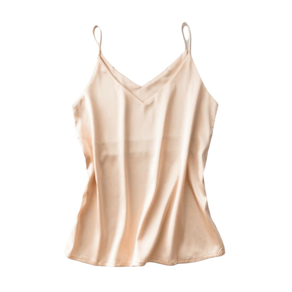 Stain Silk Women Summer Camisole Sleeveless Ladies' Base Vest Spaghetti Strap Top Layering Piece
