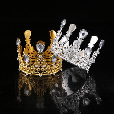 День рождения Выпечка Корона Украшение Цветок Нарядная Корона Сплав Круглая Детская Корона Тиара