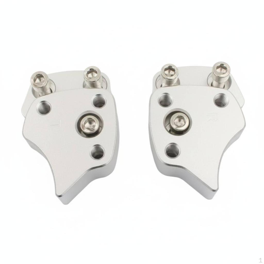 Motorcycle Handlebar Riser Blocks Threaded Mounting Holes Aluminum Block Machined