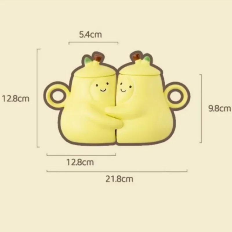 Pear Shape Couples Ceramic Mugs Never To Be Separated Hugging Pear Coffee Mugs Heat-resisting Water Cup Valentine's Day Gifts