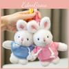 Keychain Plush Rabbit Toy Cute Stuffed Animal Doll Kids Birthday Gift Keyring