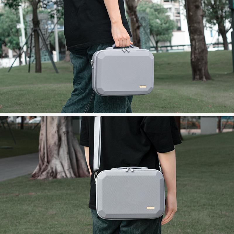 Drone Storage Bag Handheld Flying Camera Accessory Box Splash-proof PU Portable Carrying Case Shoulder Bag for Outdoor Shooting