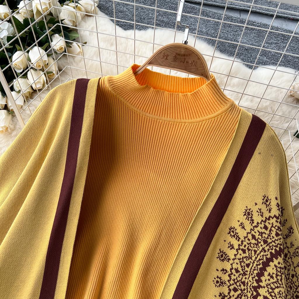 Женские шикарные трикотажные комплекты из двух предметов с рукавами-лодочками, в стиле пэчворк, с круглым вырезом, с разрезом, с высокой посадкой, широкие брюки, модные летние комплекты