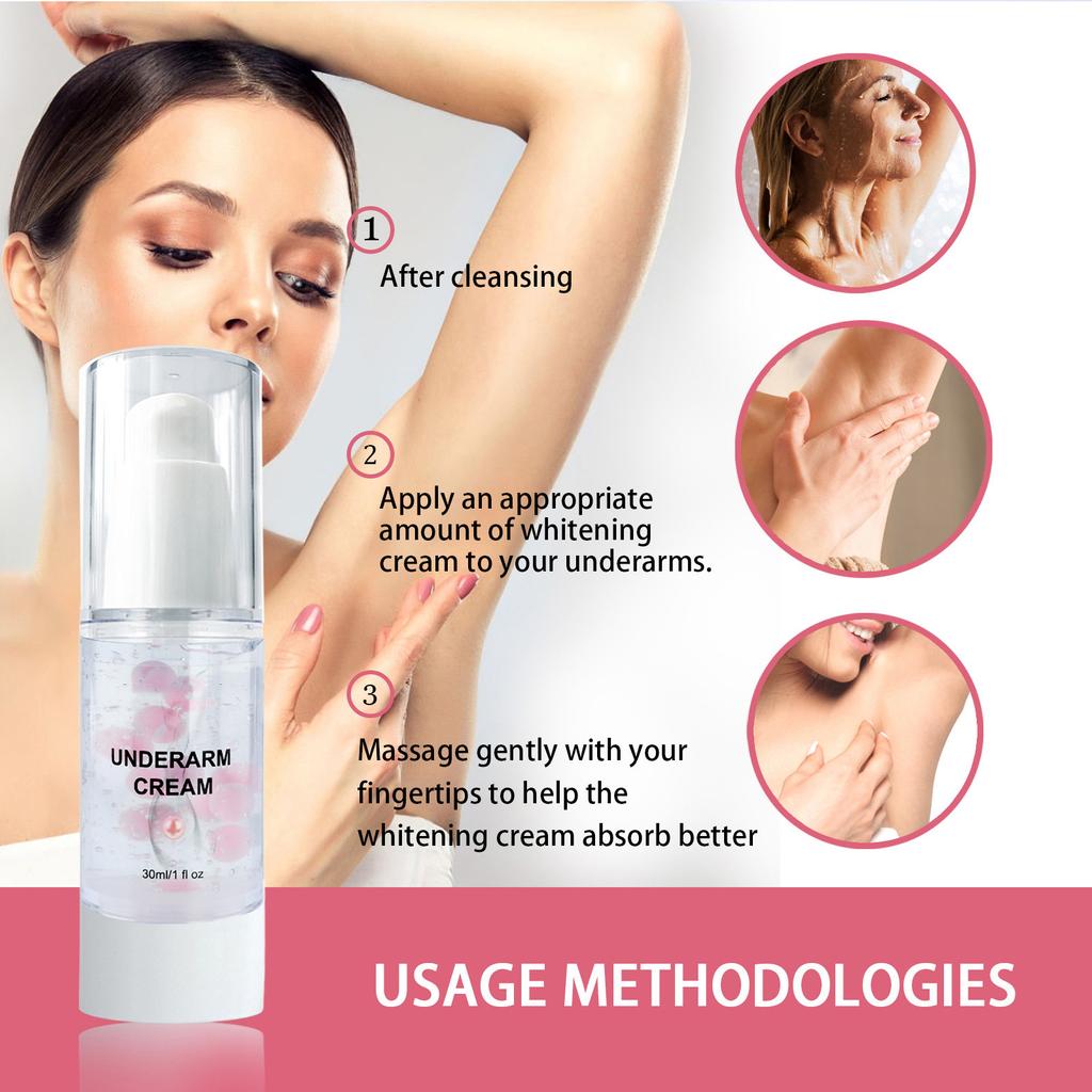 Whitening Armpits Cream, Whitening Cream, Armpits Skin Moisturizing Brightening Cream,Natural Herbal Extract 30ml