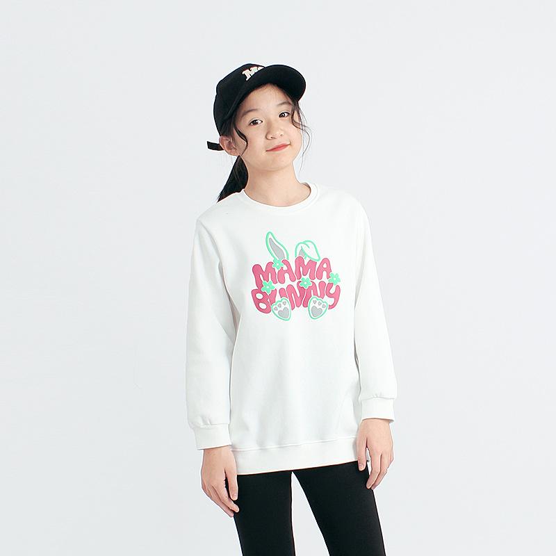 Свитшот в корейском стиле с длинными рукавами для девочек: Модная детская одежда среднего и большого размера на весну и осень