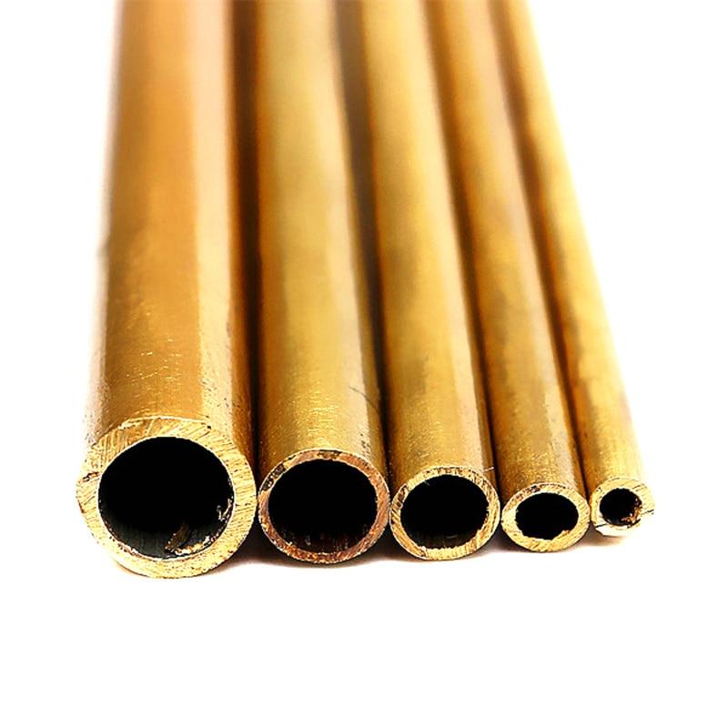 1PCS Brass Tube DIY Tube Round Diameter 2/3/4/5/6/7/8/10/14/16/20mm L200mm 300mm Brass Tube Brass Tube Cutting