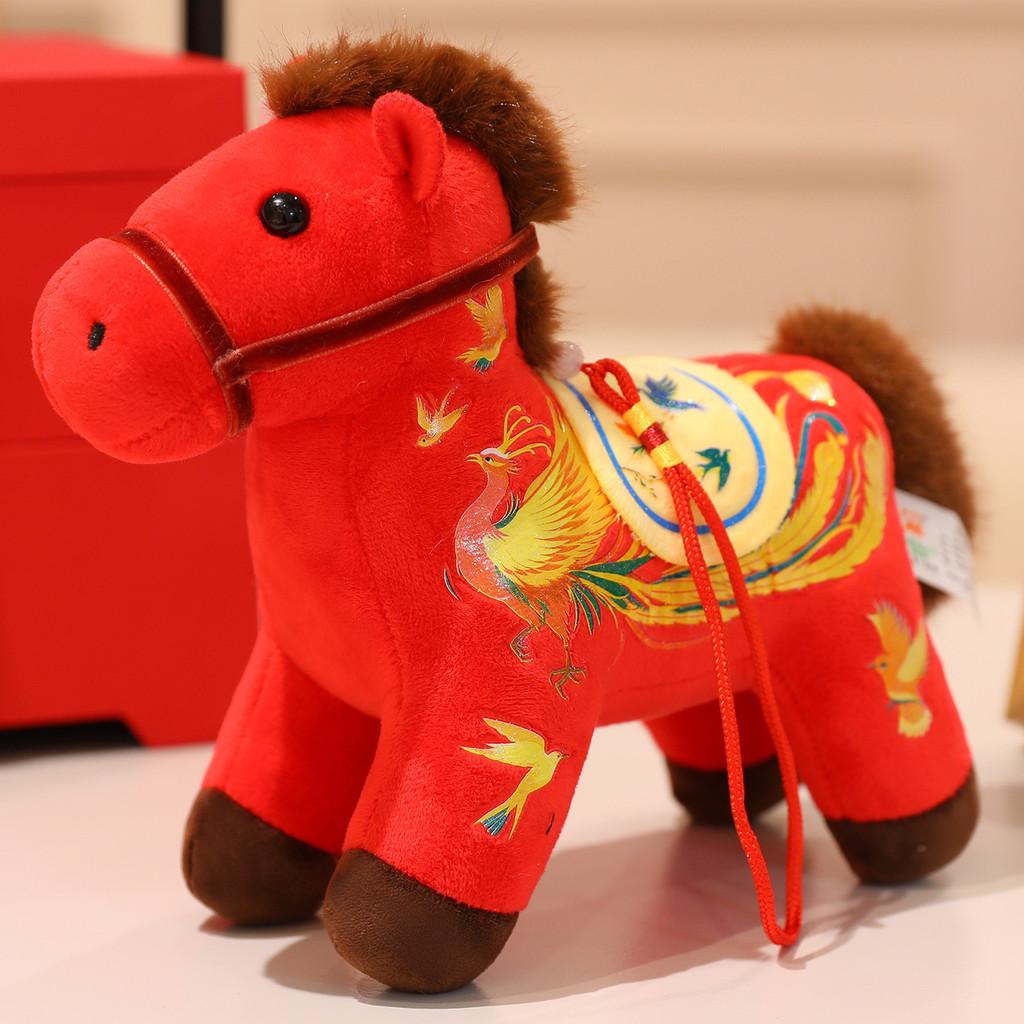 Chinese Zodiac Horse Plush Toy With Soft Pp Cotton For Lunar New Year Gift And Decoration
