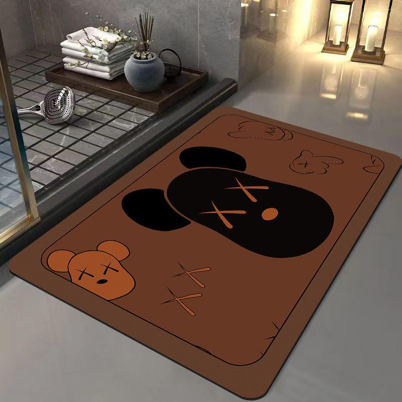 Впитывающие подушечки из диатомовой слизи, коврик для домашнего туалета, дверной проем в ванную комнату, нескользящий ковер, коврики для ванной комнаты