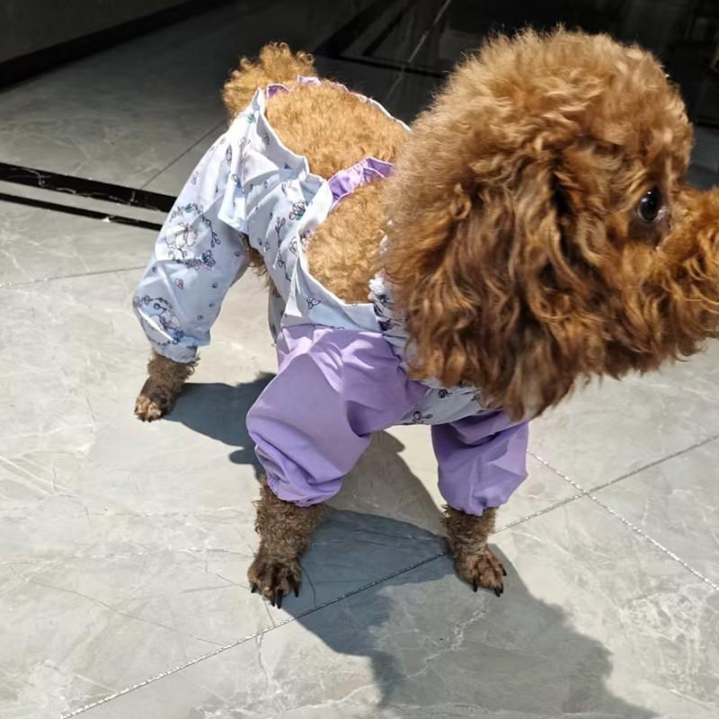 Новые стильные леггинсы для щенков, легкие и тонкие, цельные, на четыре сезона, пыленепроницаемые, грязные, защищающие от насекомых, прогулочные штаны, которые можно вытащить из одежды для собак