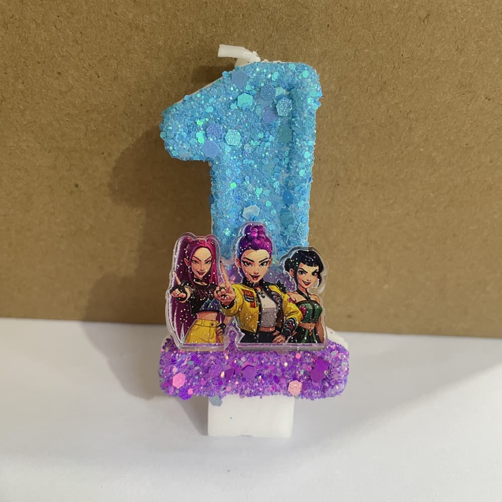 K-pop Свеча с темой Истребителей демонов 3D Цифра 0-9 Украшение для детского торта на день рождения Вечеринка в стиле аниме Аксессуары Подарки