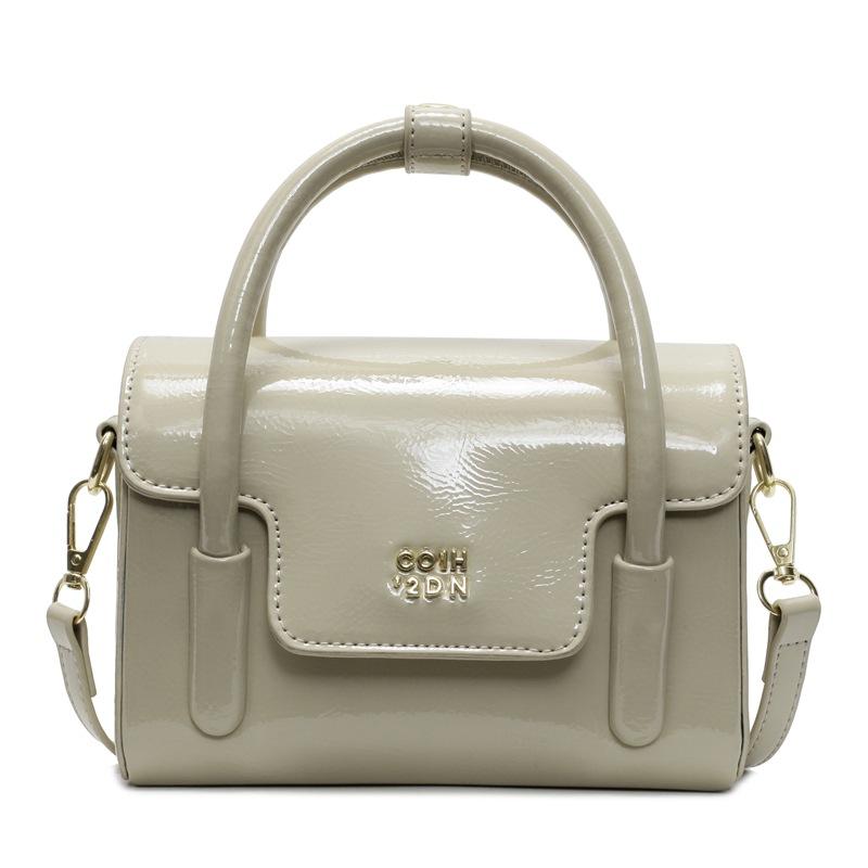 Модная сумочка простая и популярная ретро кожа с масляной восковой пропиткой маленькая квадратная сумка универсальная повседневная однотонная нишевого дизайна сумка-мессенджер