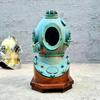 45.72 Cm Anchor Scuba Diving Helmet With Wooden Base 1921 Engineering Deep Sea Divers Helmet