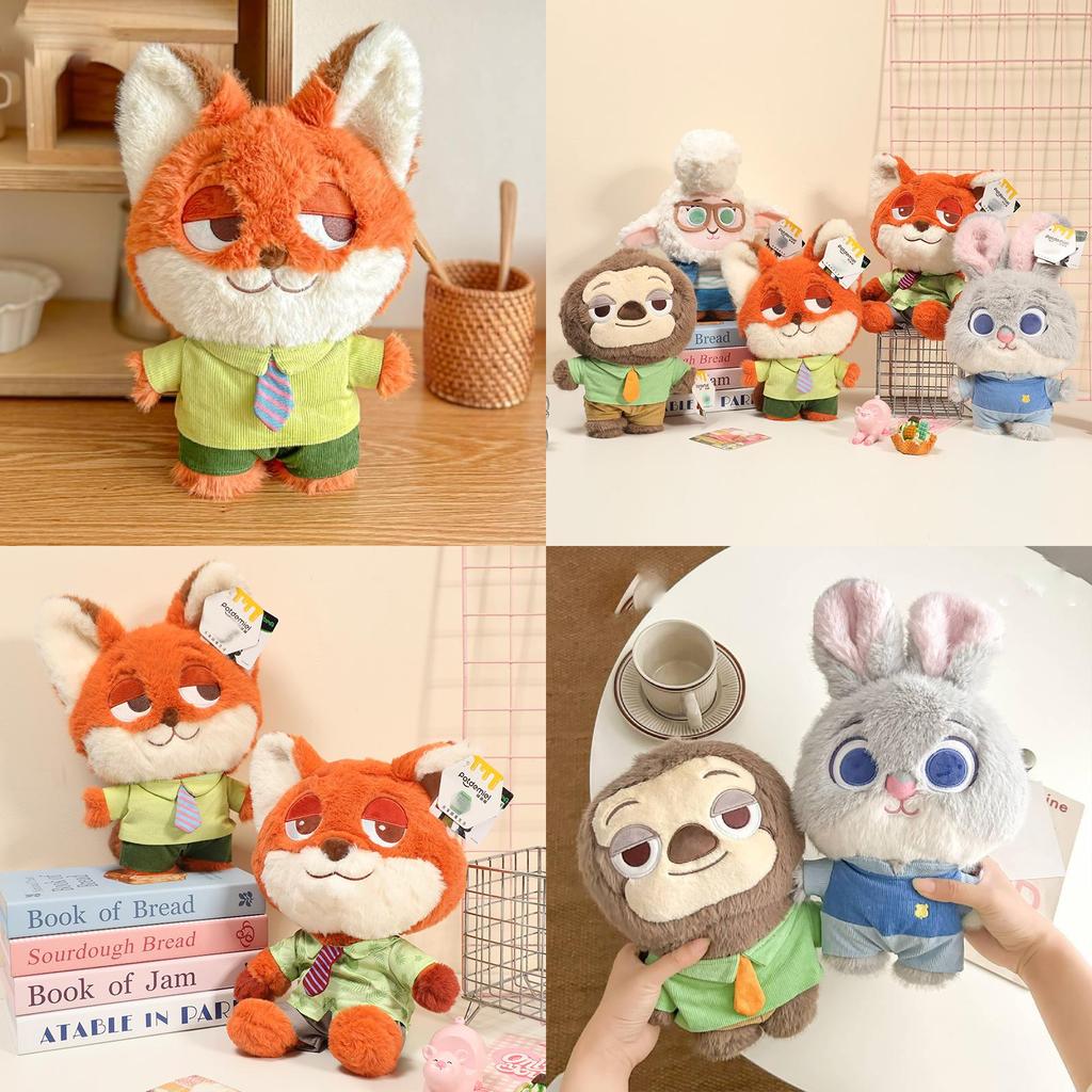 Adorable Zootopia Judy Nick Wilde Police Plush Toy Soft And Cuddly Doll