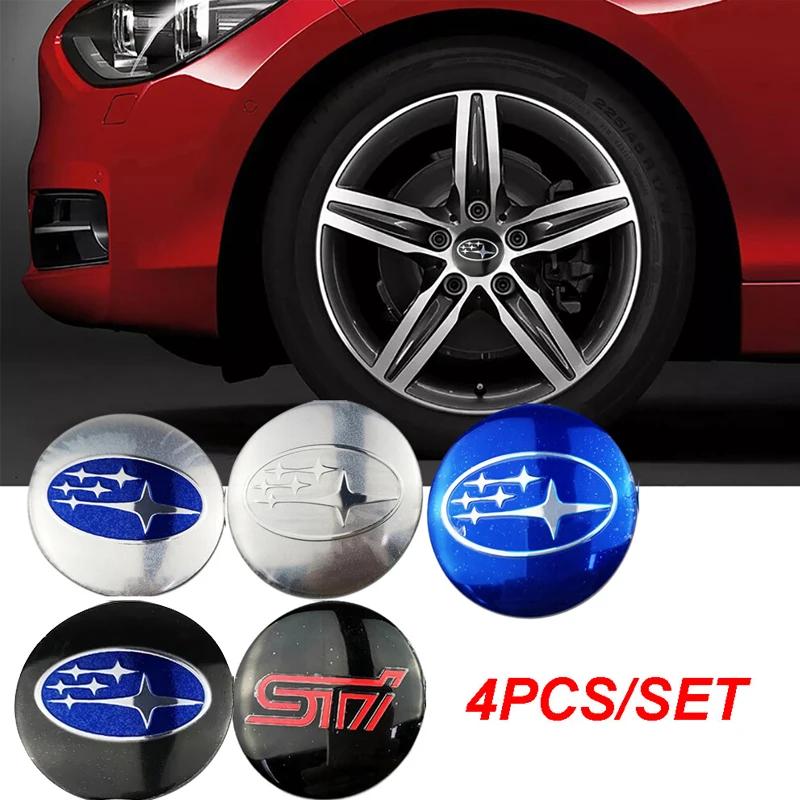 4pcs 60mm/65mm Car Tire Hub Badge Sticker Auto Wheel Center Emblem Decals for Subaru STI ASCENT BRZ LEVORG OUTBACK TRIBECA WRC PP111