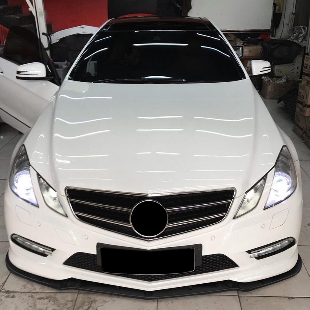 Для Mercedes Benz E-Class W207 C207 Coupe 2009-2012 Передний сплиттер-губа бампера Спойлер Матовый Глянцевый Черный Под карбон