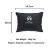 Car Seat Hanging Headrest Leather Neck Pillow Head Protector Accessories For Citroen C4 C3 C5 C1 C2 C-Elysee Berlingo Picasso