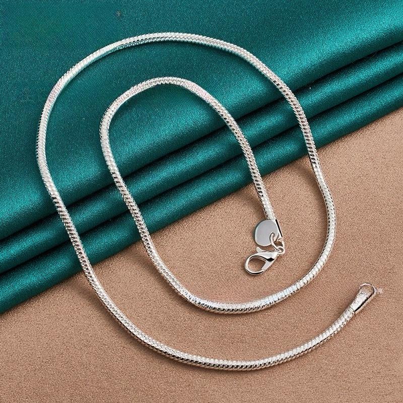 3MM Змеиная Цепь Ожерелье Ювелирные Изделия