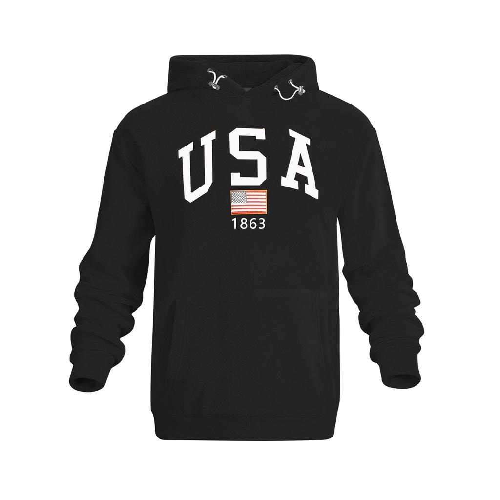 Мужская свободная флисовая толстовка с капюшоном с принтом, мужская повседневная модная спортивная толстовка-пуловер